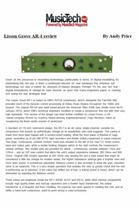 Lisson Grove AR-1 review By Andy Price